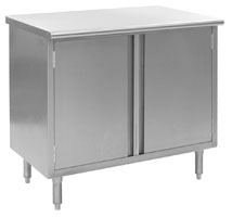 Enclosed Stainless Steel Work-Table Cabinet